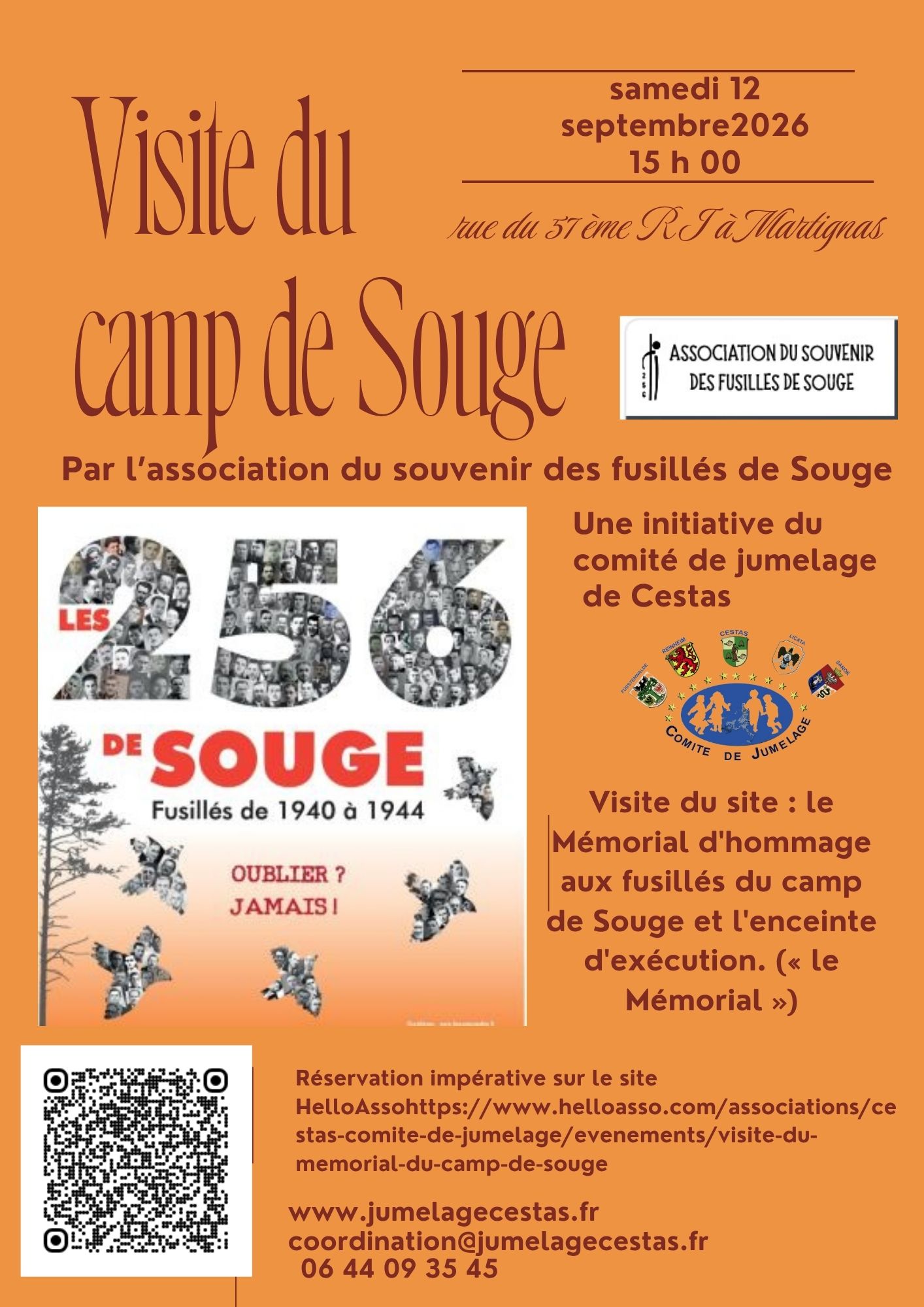Visite du camp de Souge – 12/09/2026